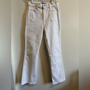 Joe's Jeans White High Rise Flare Jeans Size 25 Patch Pocket